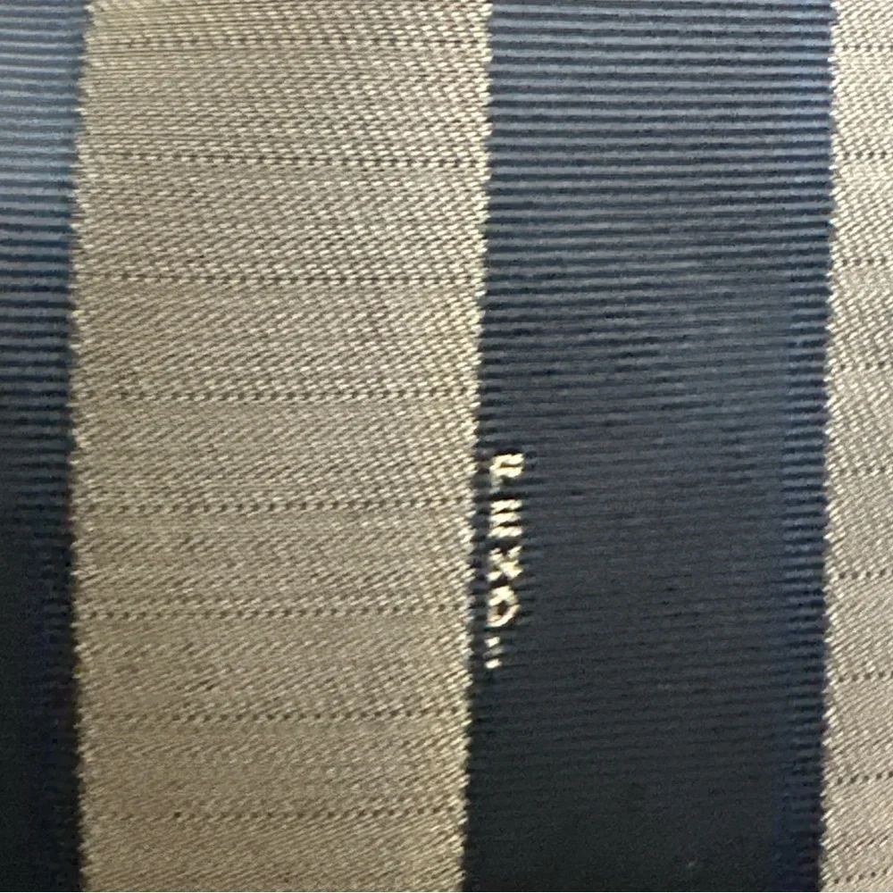 FENDI Vintage Pequin Stripe Crossbody Bag Tobacco Brown Canvas Leather Authentic - Picture 5 of 13